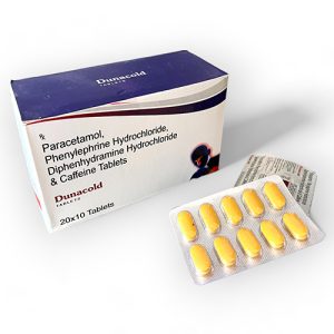 Paracetamol, Phenylephrine HCl, Diphenhydramine HCl and Caffeine Tablets