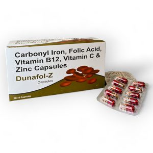 Carbonyl Iron, Folic Acid, Vitamin B12, Vitamin C and Zinc Capsules