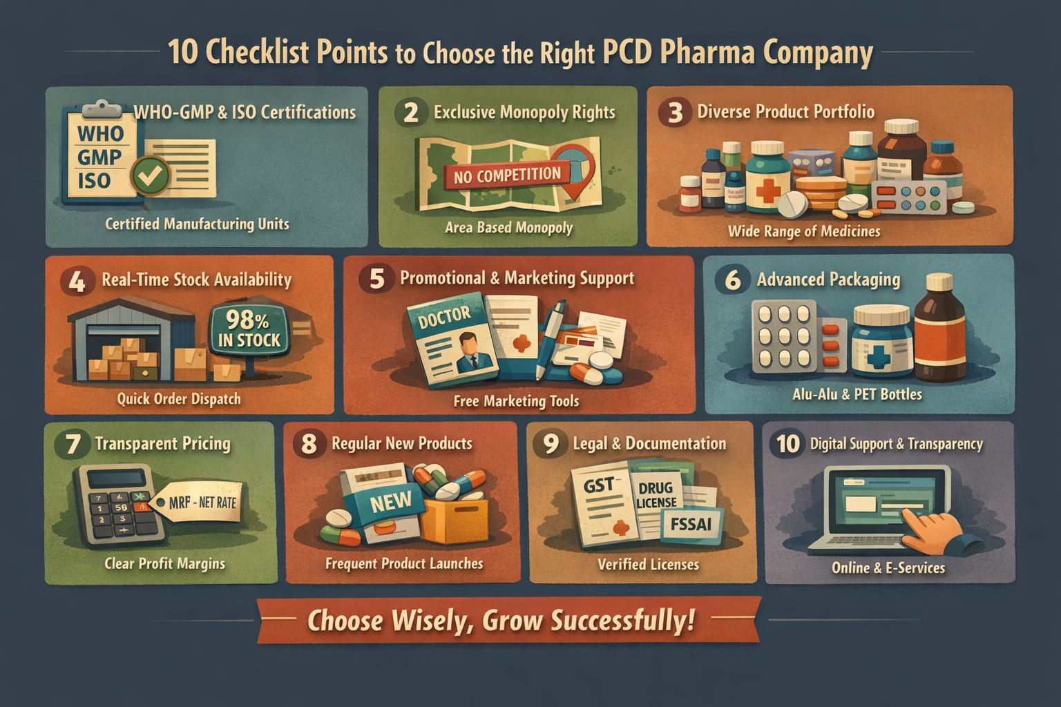 How to Choose the Right PCD Pharma Company: The Ultimate 10-Point Checklist 10 Checklist Points to Choose the Right PCD Pharma Company