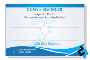 Complete List of Promotional Marketing Tools for PCD Pharma Franchise Reminder Cards